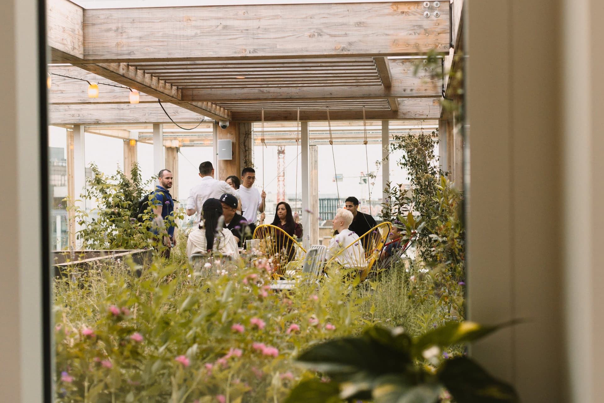 Zoku Paris people on rooftop terrace