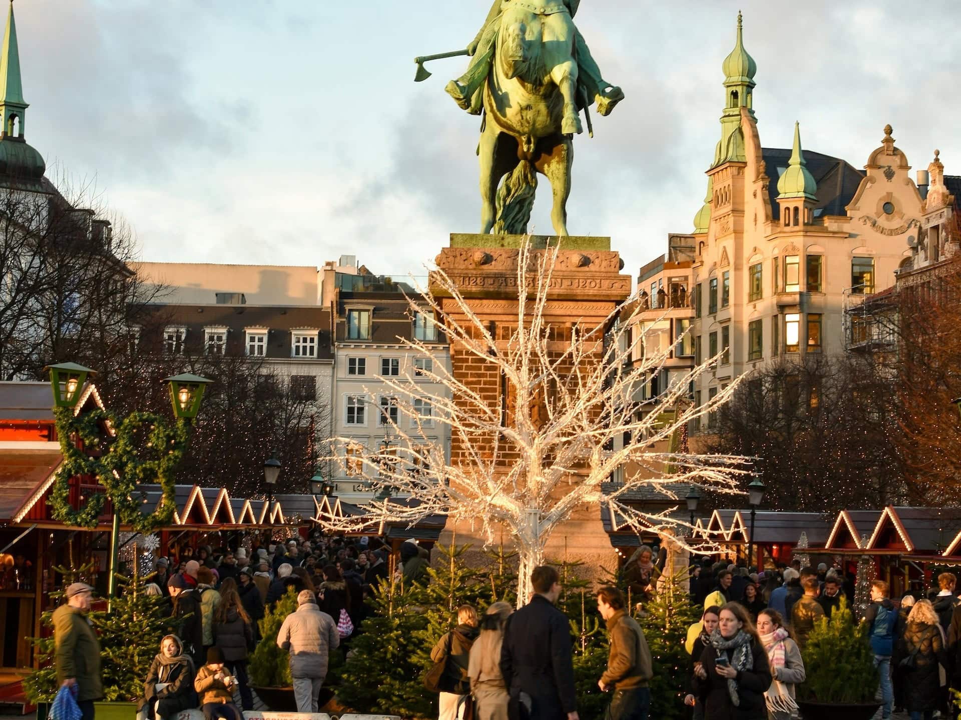 Kongens Nytorv Christmas Market in Copenhagen.