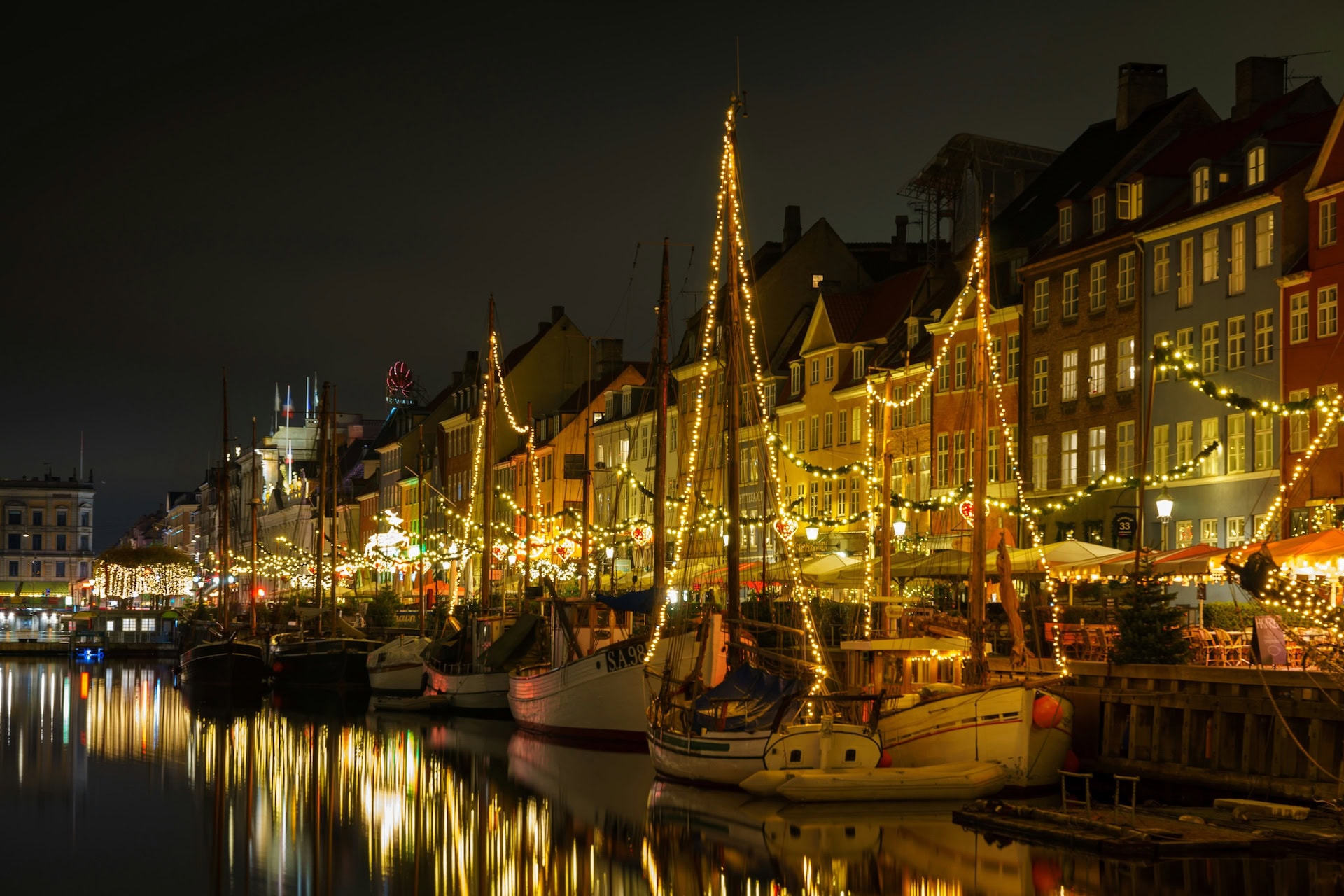 Nyhavn Christmas Market in Copenhagen.